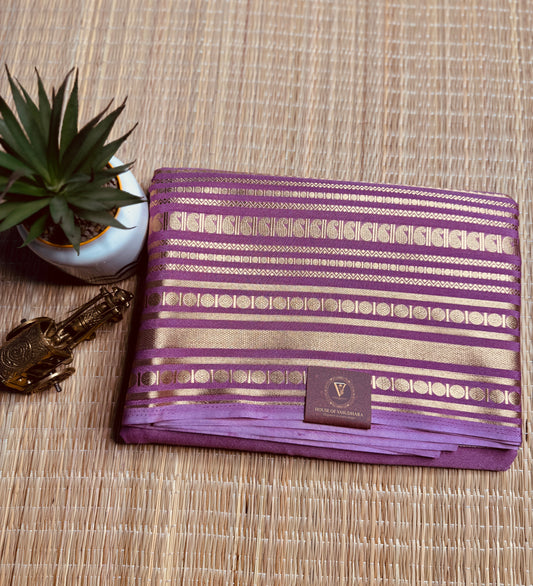 Mauve Semi Mysore silk Crepe saree