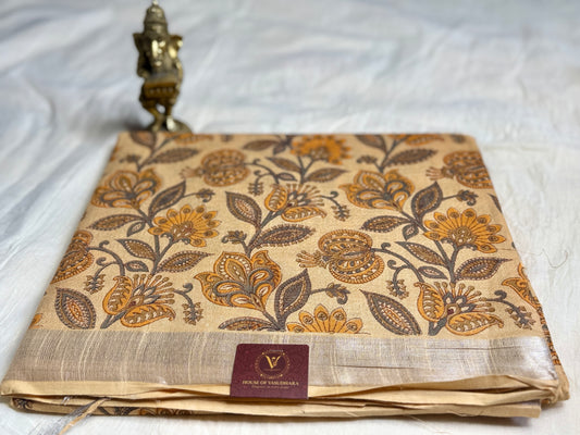 Beige & brown in Mul Cotton