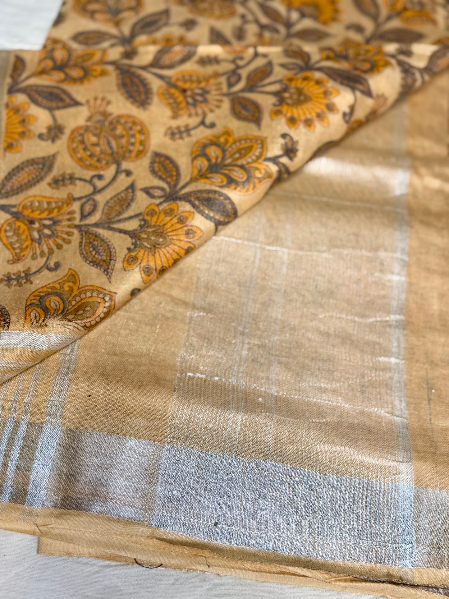 Beige & brown in Mul Cotton