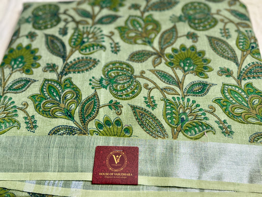 Sea green in Mul Cotton