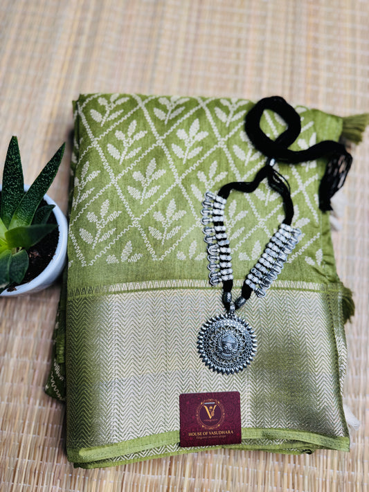 Green Dola Silk Saree