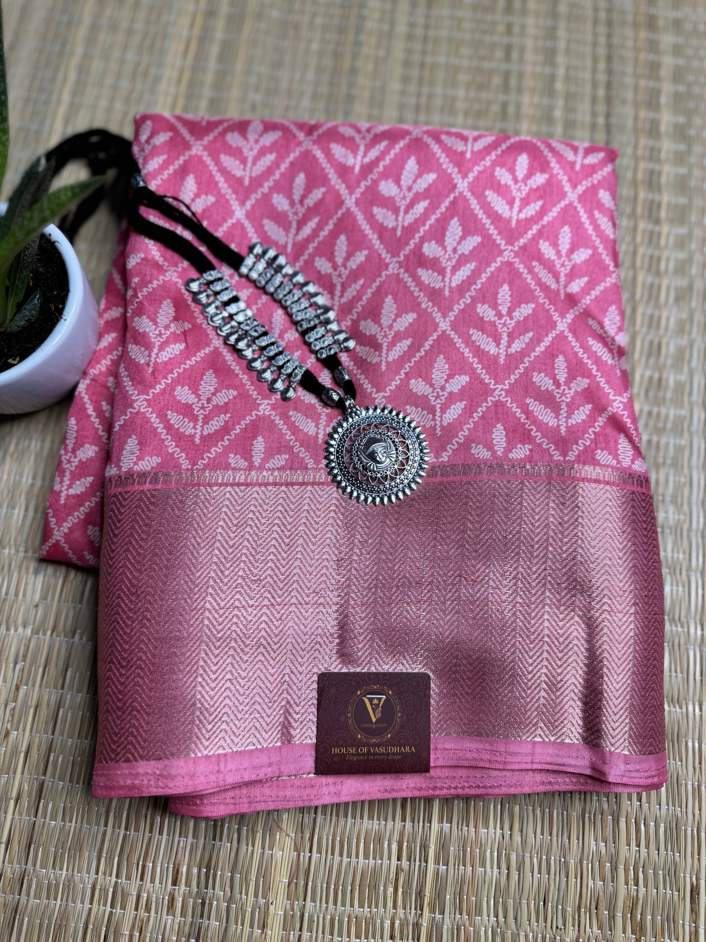 Pink Dola Silk Saree