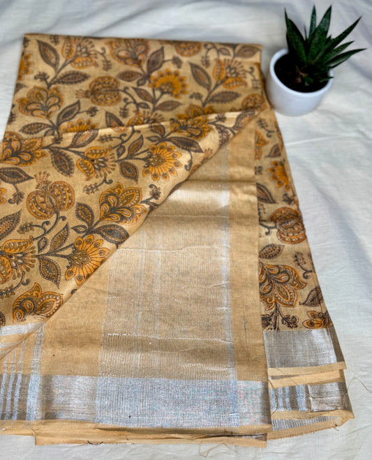 Beige & brown in Mul Cotton