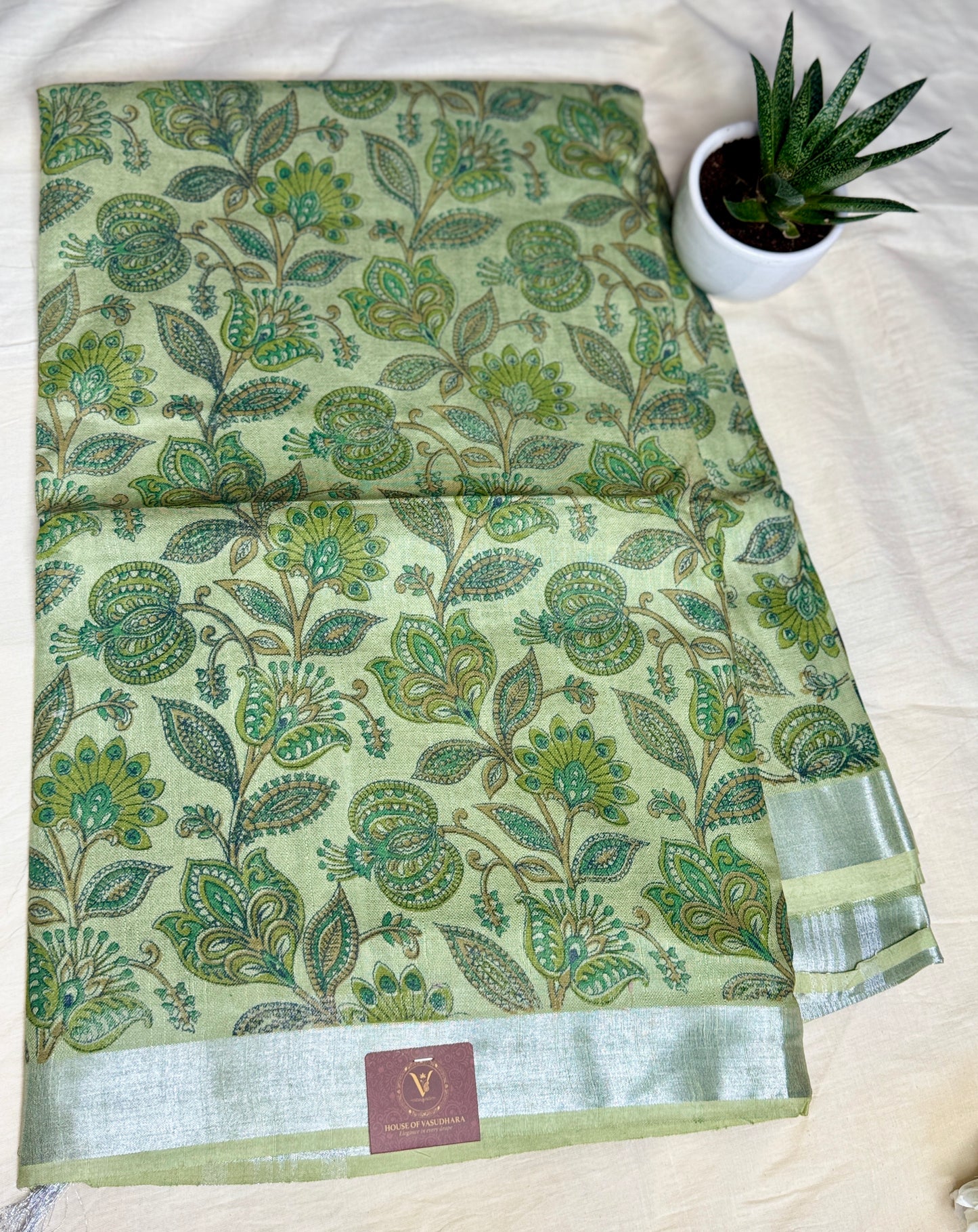 Sea green in Mul Cotton