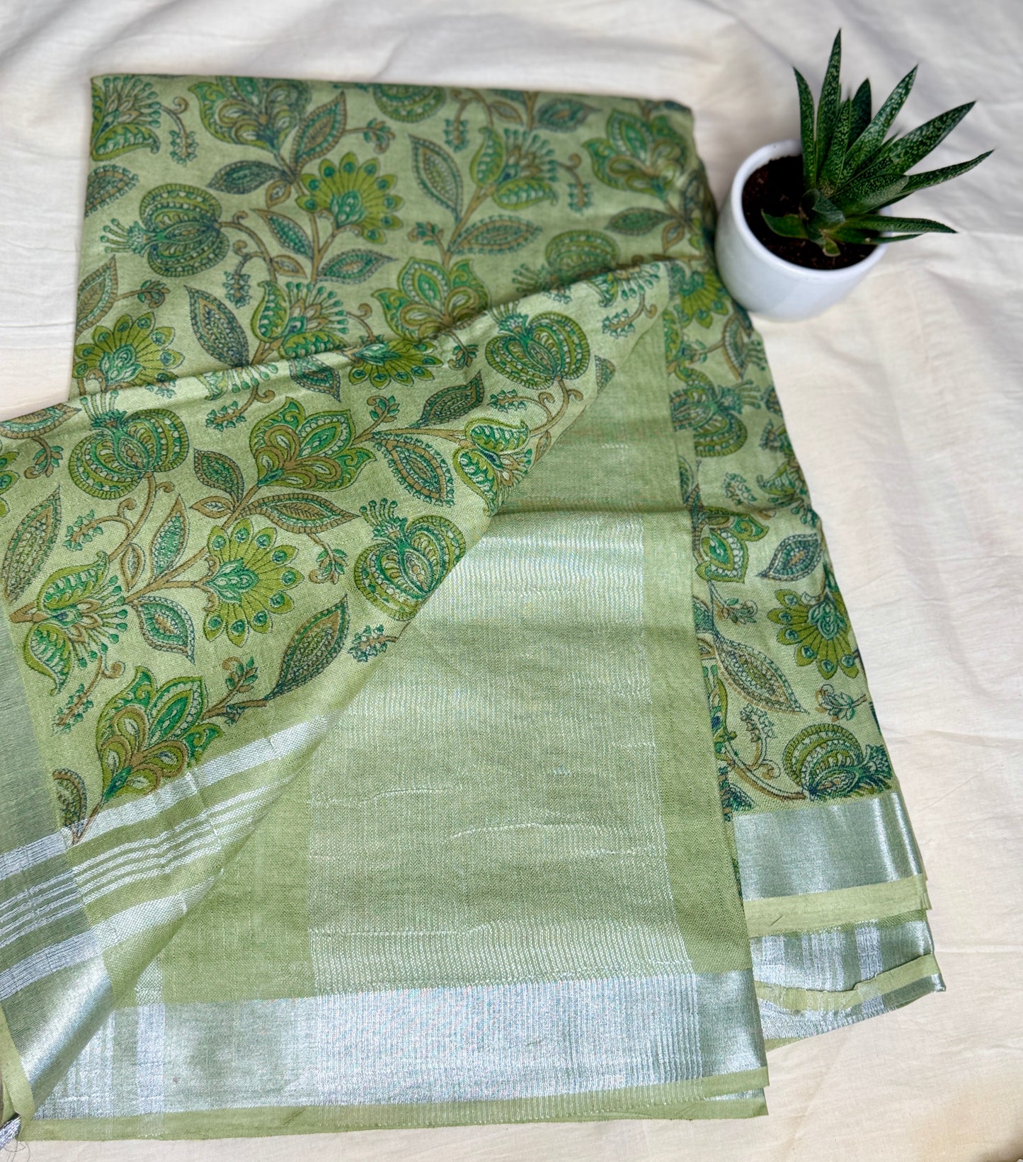 Sea green in Mul Cotton