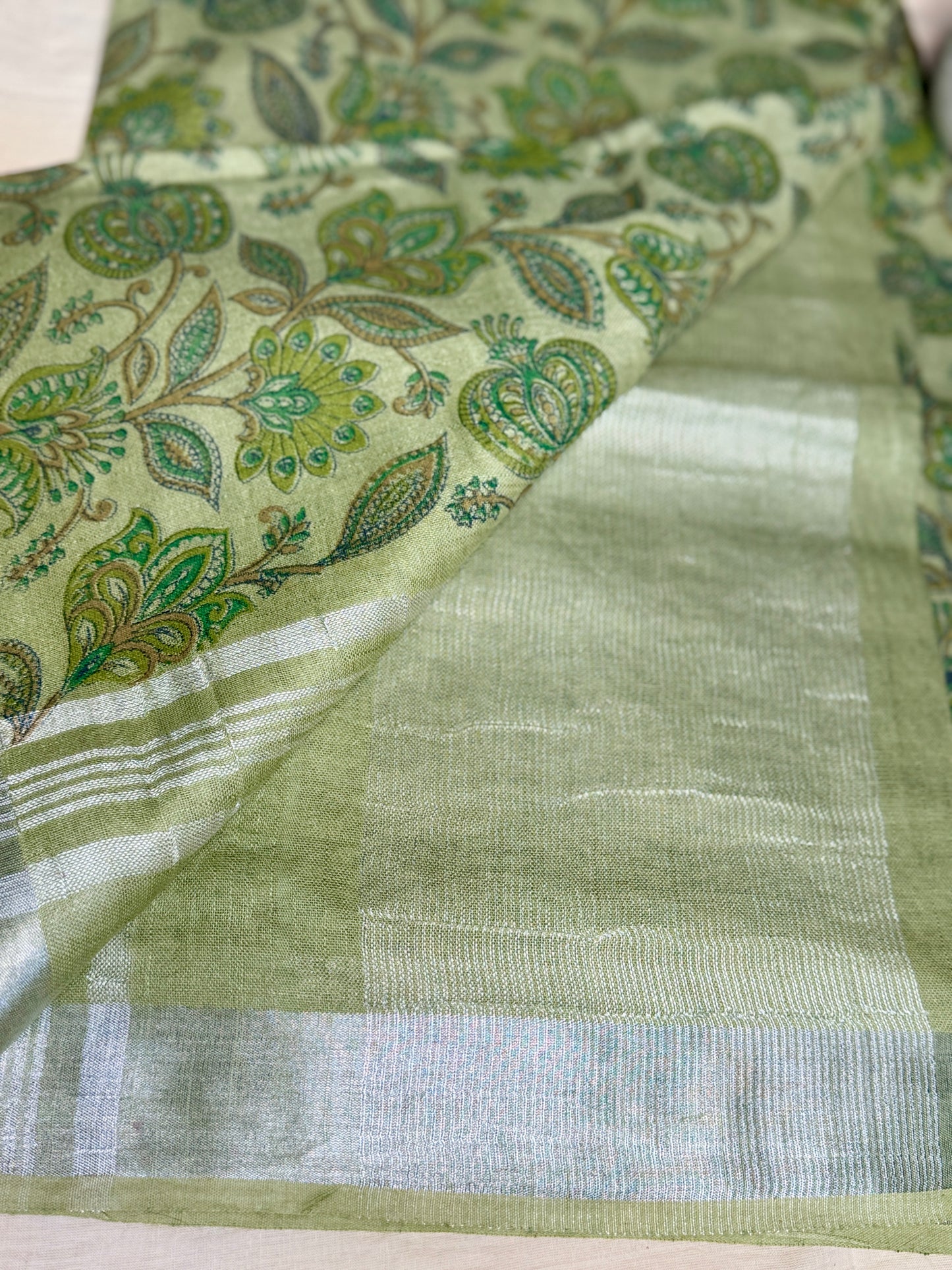 Sea green in Mul Cotton