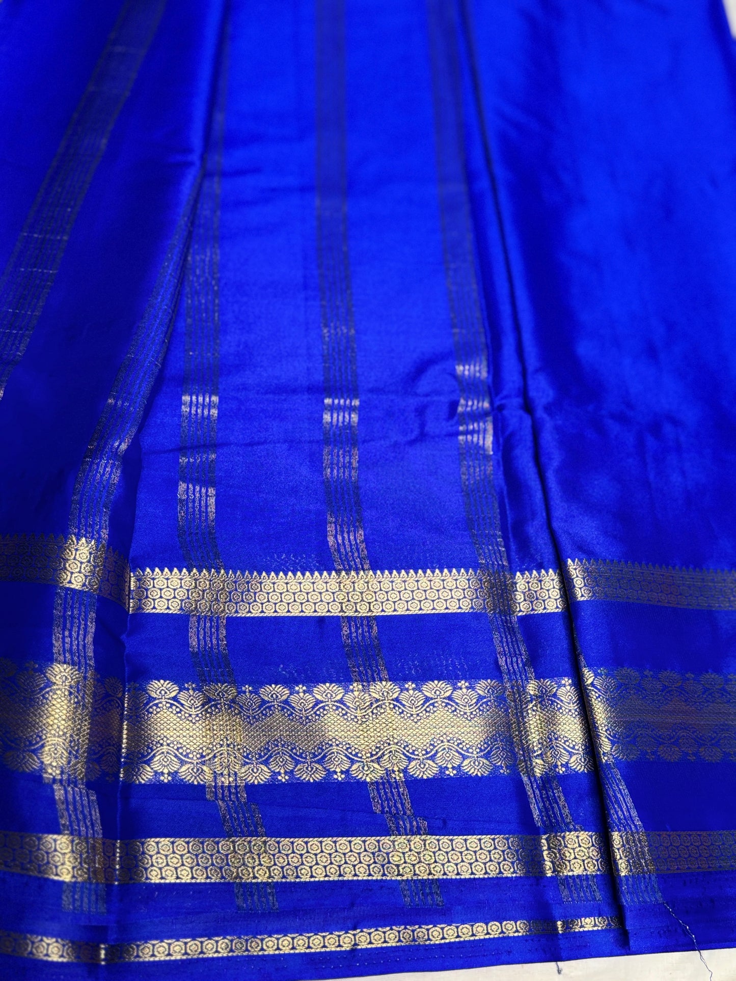 Royal blue Semi Crepe Silk Saree