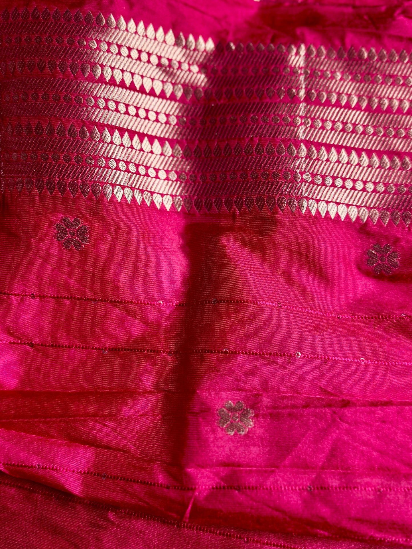 Royal Blue Satin silk saree with Flamingo Border