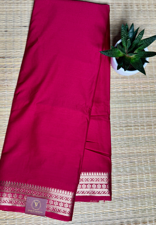 Rani Pink self colour Semi Mysore silk crepe