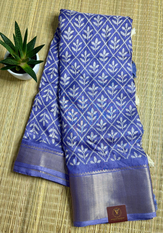 Lavender Dola Silk Saree
