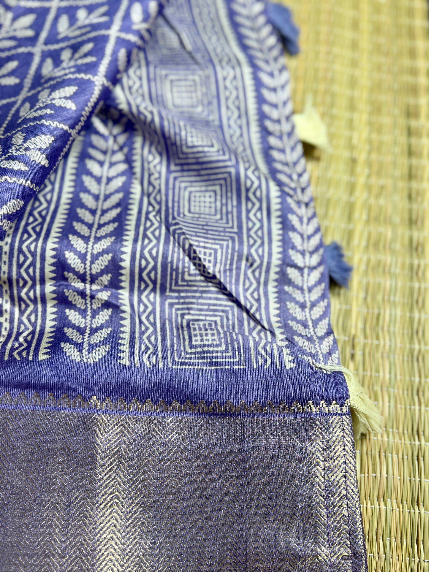 Lavender Dola Silk Saree