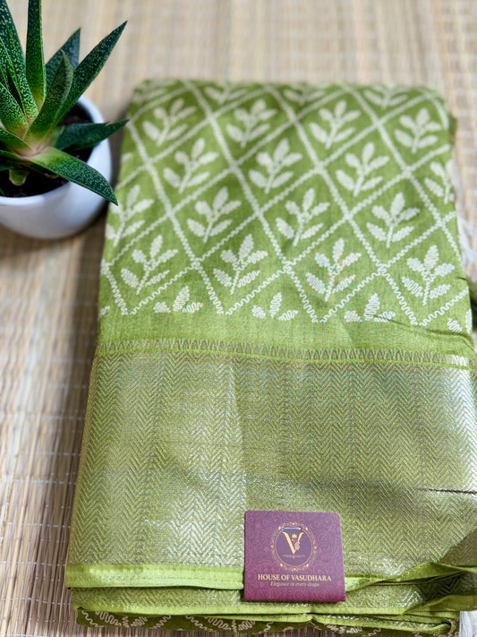 Green Dola Silk Saree