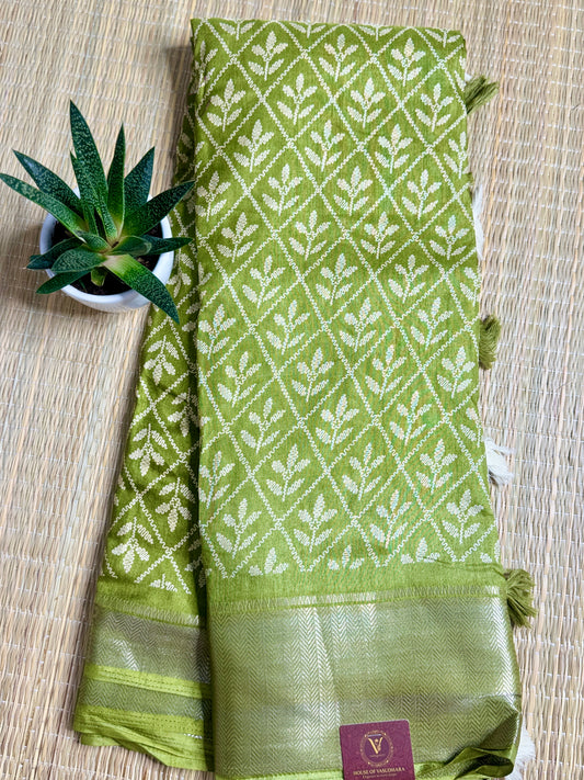 Green Dola Silk Saree
