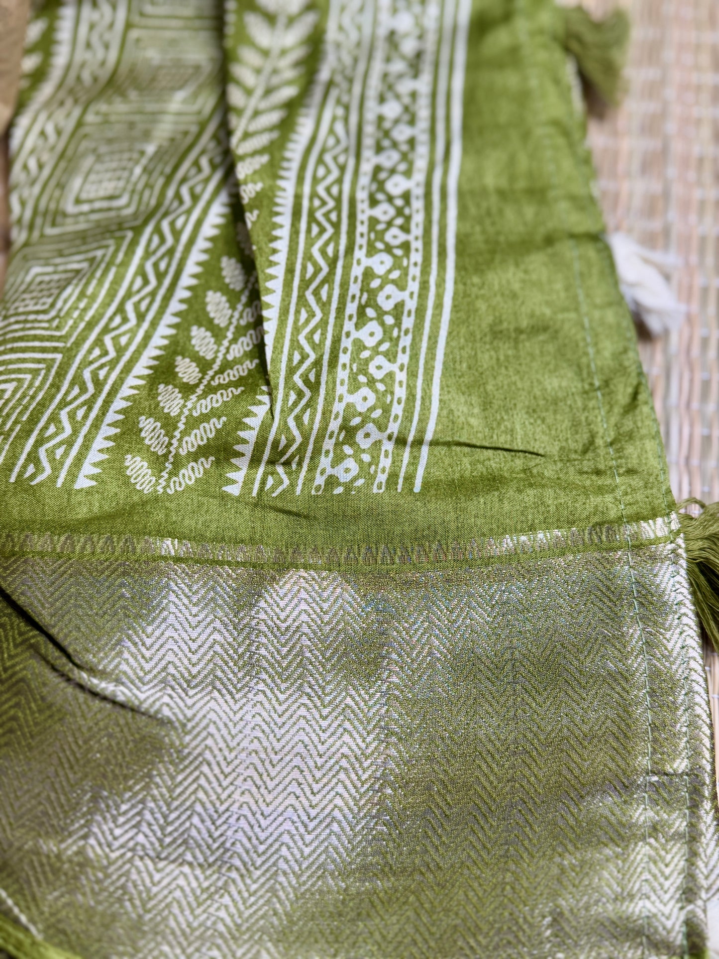 Green Dola Silk Saree