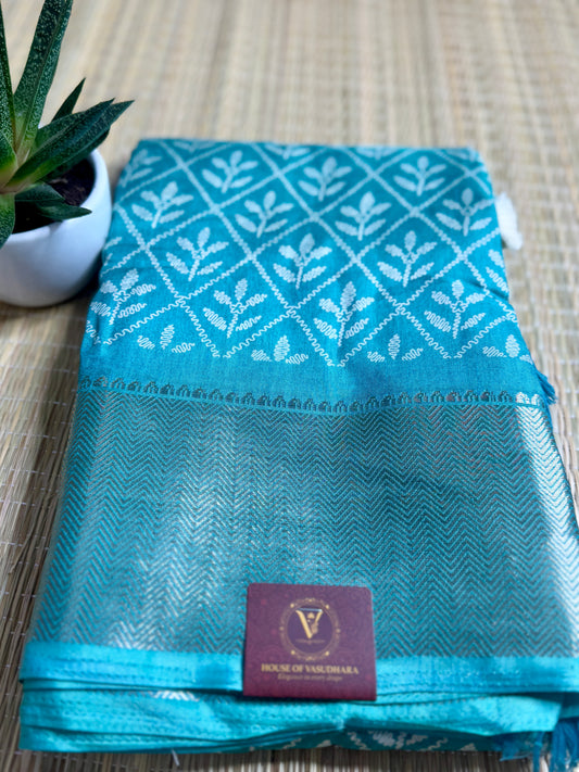 Blue  Dola Silk Saree
