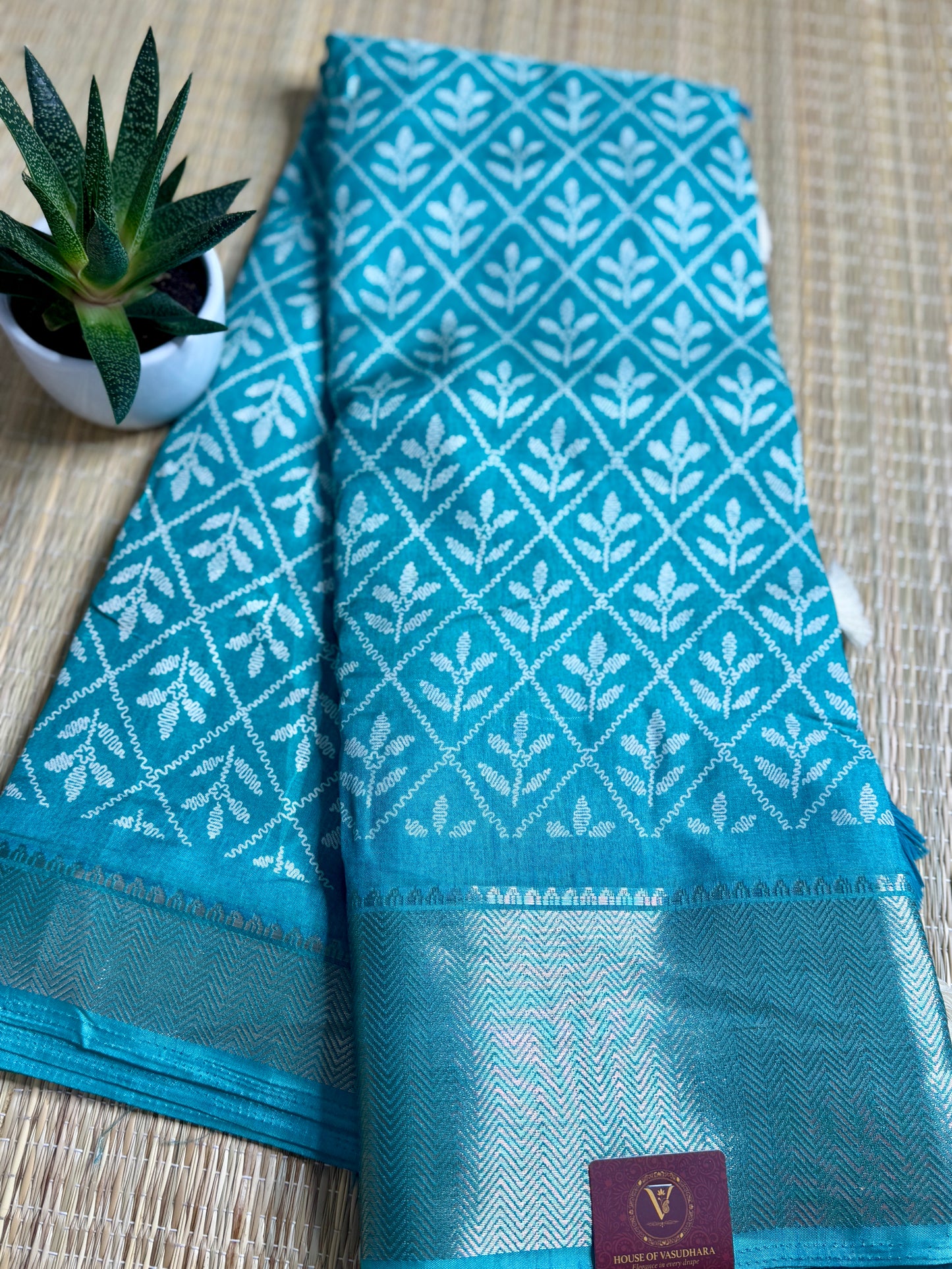 Blue  Dola Silk Saree