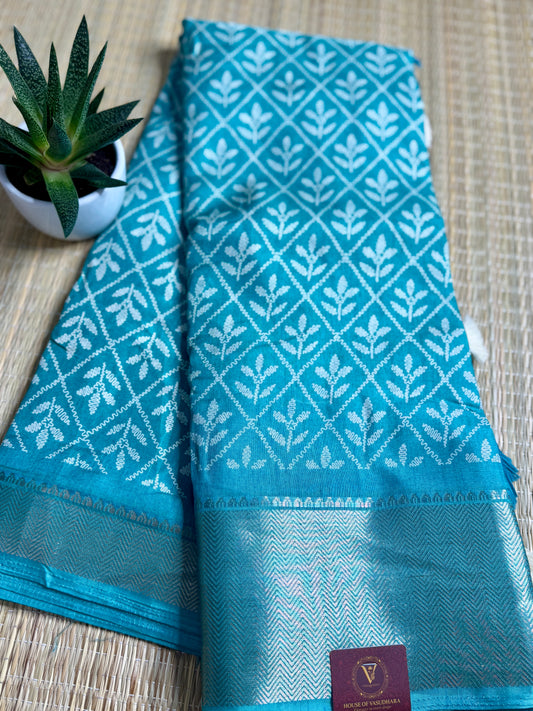 Blue  Dola Silk Saree
