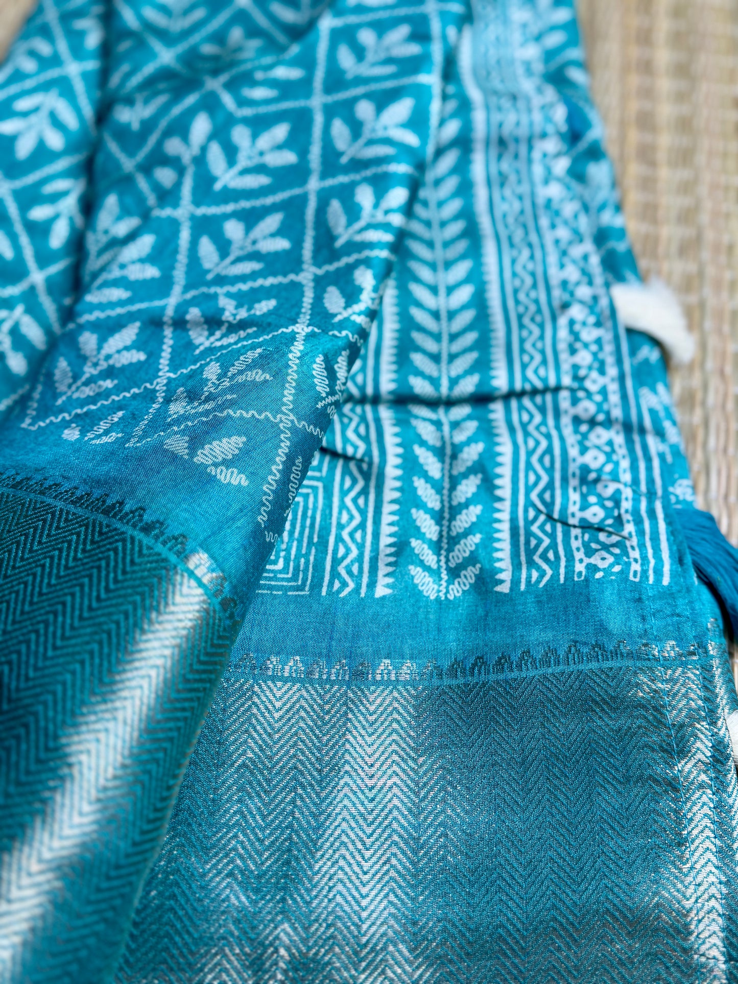 Blue  Dola Silk Saree