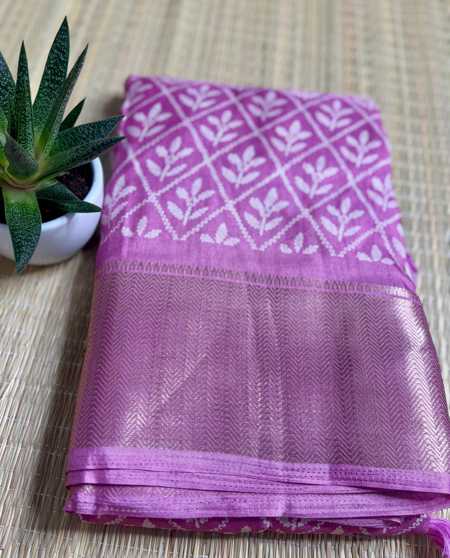 Lilac Dola Silk Saree