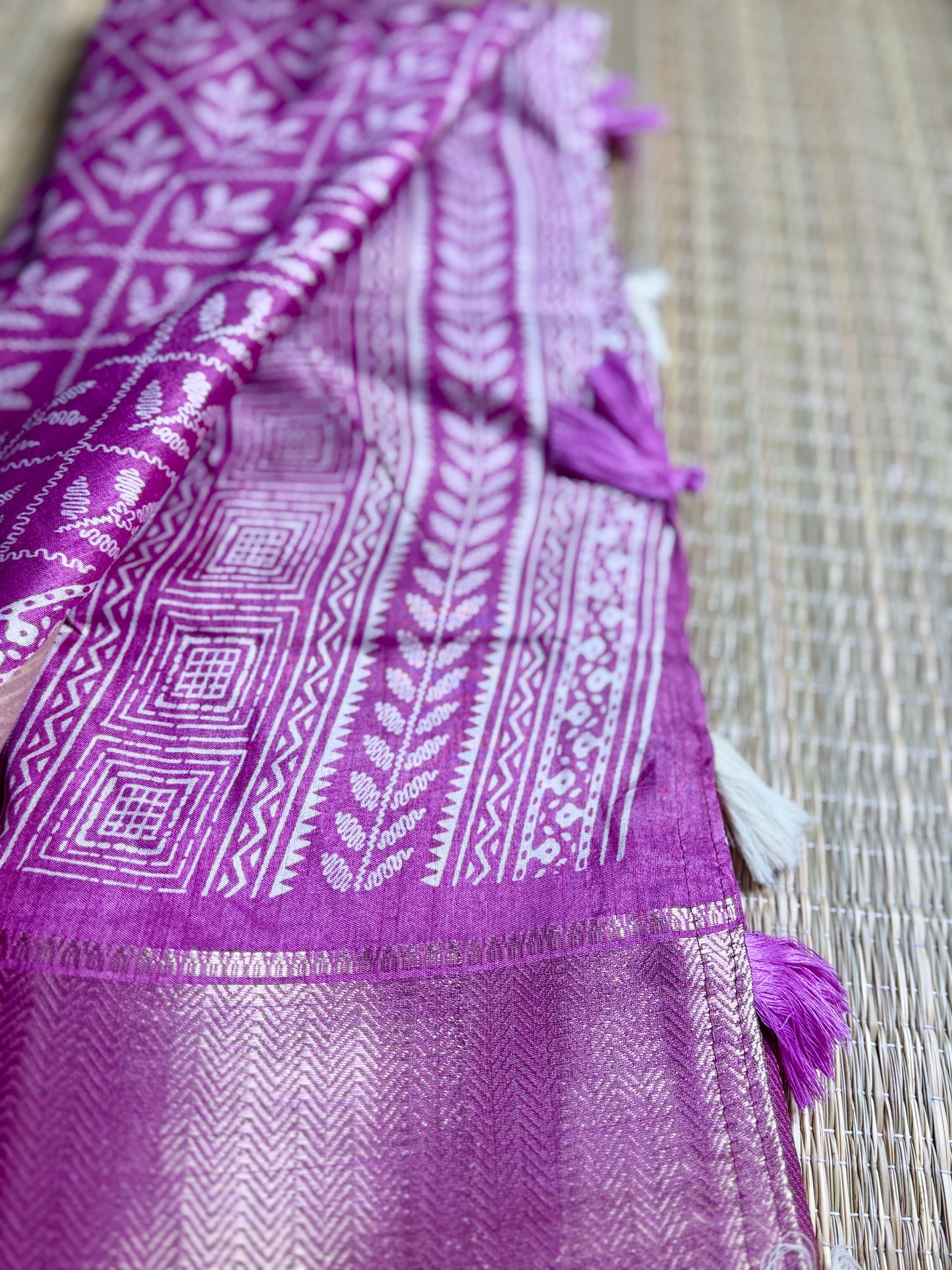 Lilac Dola Silk Saree