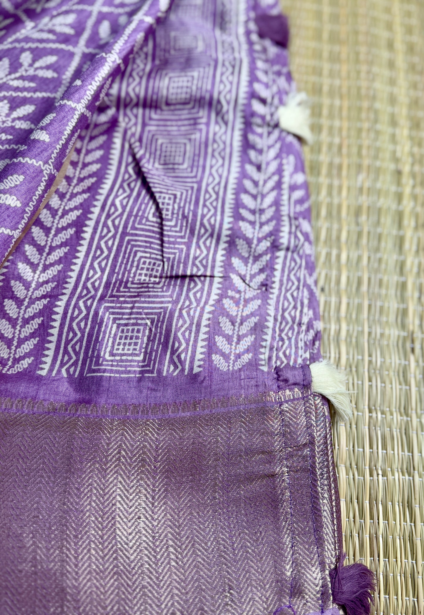 Lavender-Purple Dola Silk Saree