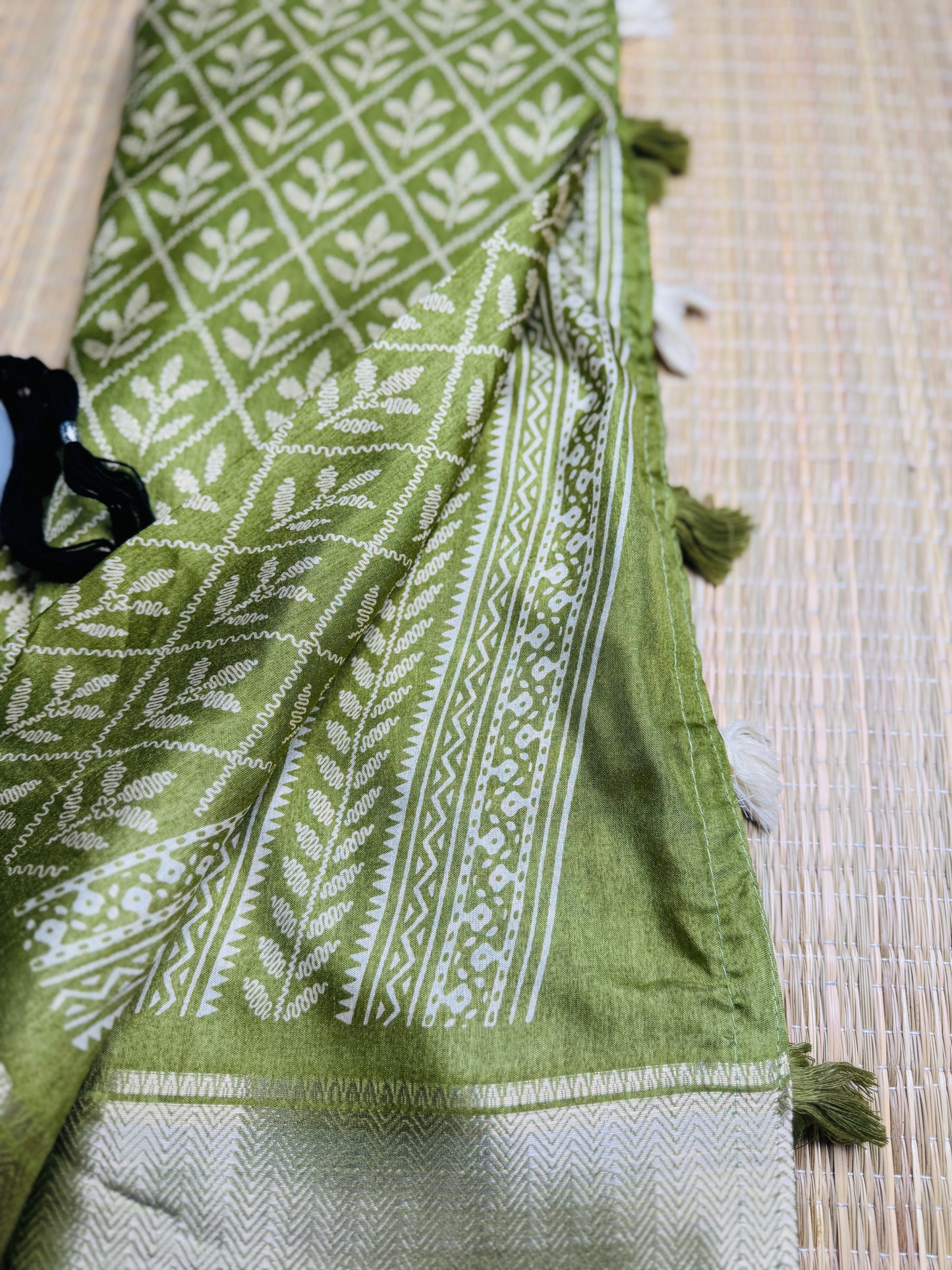 Green Dola Silk Saree