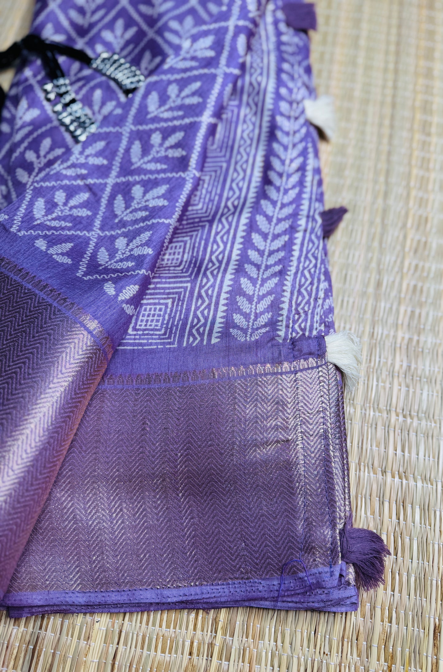 Lavender Dola Silk Saree