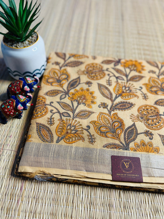 Beige & brown in Mul Cotton